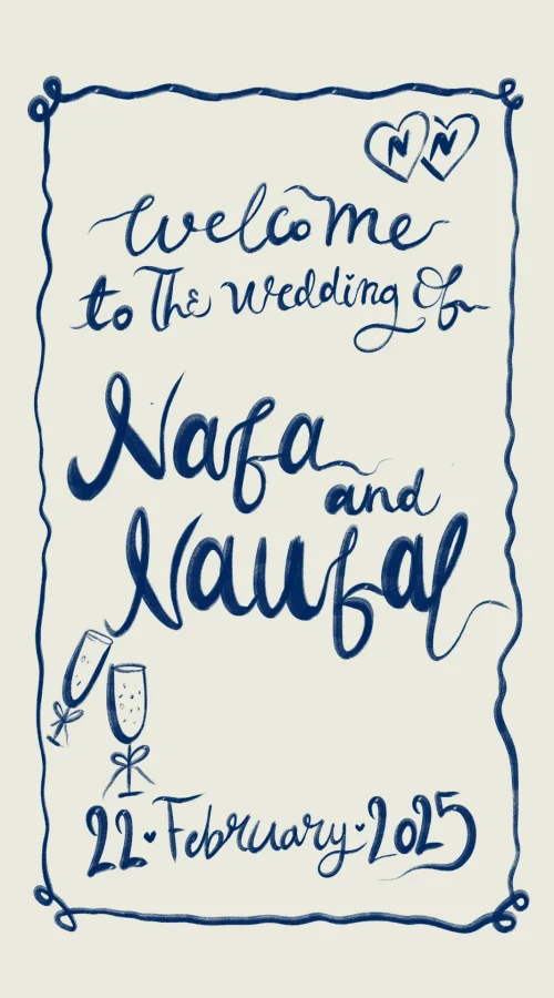 Sketch Navy Cover Nafa & Naufal